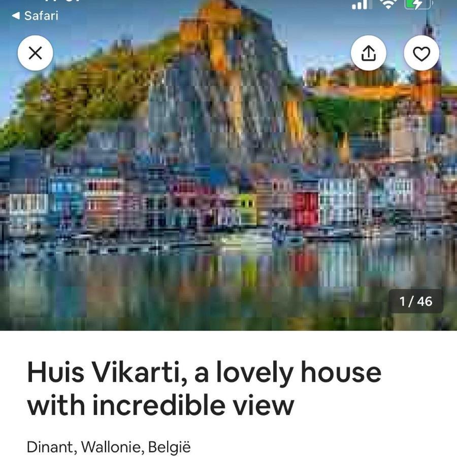 Huis Vikarti, A Lovely House With Incredible View Dinant Exterior foto